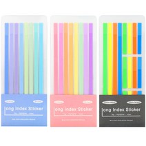 비팬시 롱 인덱스 플래그 스티커 혼합색상 3종세트, 1세트