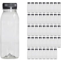 서울패키지 일자 음료 쥬스페트 공병 45p + 블랙 캡 45p 세트, 1세트, 210ml