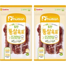 듀먼 강아지 통살육포, 오리안심, 50g, 2개