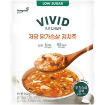 비비드키친 저당 닭가슴살 김치죽, 250g, 1개