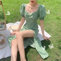 MA 여성용 화이트자개 롱 원피스