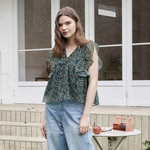 쥬시쥬디 J민소매 야자수 블라우스 JXBL321E