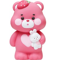 올라운더 귀여운 딸기 베어 토끼 돼지 저금통, 핑크베어