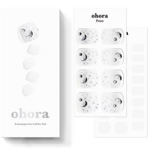 오호라 젤 스트립 페디 네일 P 큐피드 페디 세트, 화이트 그라데이션, 1세트
