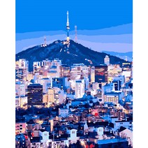 위메이크페인팅 DIY 명화그리기 40 x 50 cm, 남산타워