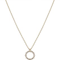오플랑 여성용 14K도금 쿠론 큐빅 목걸이
