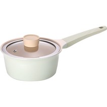 키친플라워 쿠킨 레몬민트 세라믹 인덕션 편수냄비, 민트, 16cm