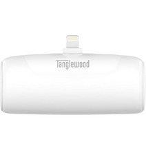 탱글우드 도킹 일체형 보조배터리 5000mAh 라이트닝 애플8핀, TW-PB01-LD, 화이트