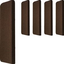 시온넷 논슬립 무지 미끄럼방지 계단 매트, 5개, 다크브라운