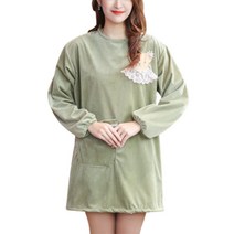 데이소이 편안한 스타일 긴팔 앞치마, B08