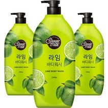 샤워메이트 내추럴 바디워시 라임, 1200g, 3개