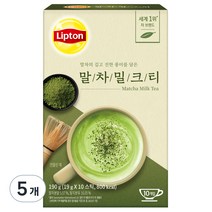 립톤 말차 밀크티, 19g, 10개입, 5개