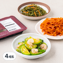 식도감 식감 좋은 반찬 알새우 애호박 볶음 120g + 미역줄기볶음 80g + 진미채 70g 세트, 4세트