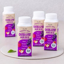 비락 유기가공식품 인증 야채사랑 비트포도, 180ml, 4개