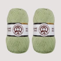 DIKTAS 마담카튼 면사 아크릴 혼합 뜨개실 2p, 19.민트