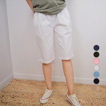 빅걸스토리 여성용 베이직 면 스판 5부 바지 9800