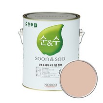 노루페인트 순앤수 KS 2급 벽지 벽면용 수성페인트 4L, 피치03 NR1106, 1개