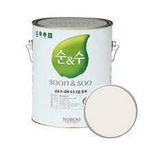 [진회색페인트] 노루페인트 순앤수 KS 2급 벽지 벽면용 수성페인트 4L, 리넨 NR7001, 1개