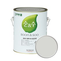 노루페인트 순앤수 KS 2급 벽지 벽면용 수성페인트 4L, 웜그레이 (NR8003)