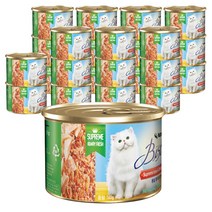 비스트로 고양이용 흰살참치와 닭안심 캔, 24개입, 160g