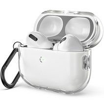 신지모루 변색방지 에어팟 프로 2 TPU 투명케이스 + 철가루 방지 스티커 + 카라비너 세트, 클리어(케이스)