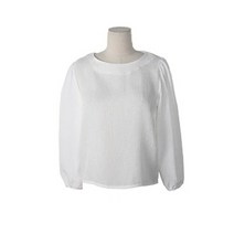 린다샵 쿠로나 라운드 퍼프 긴팔 블라우스 BL4226K17