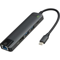 [usbdustcap] 모비큐 애플맥북C타입 5 in 1 HDMI USB3.0 허브 EM-ACH51P, 혼합색상