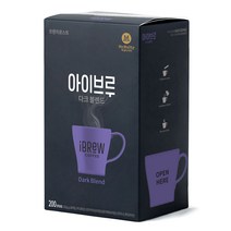 맥널티 아이브루 다크 블렌드 원두커피믹스, 200개입, 1개