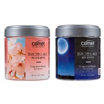 코멧 프라그란스비즈 차량용 방향제, 블루 문라이즈 + 에이프릴 블라썸, 1세트
