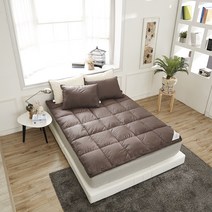 라뽐므 구스 1단토퍼 매트리스 고급형, 월넛