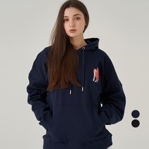 Elle Paris 오버핏 그래픽 후드 풀오버 HEART