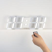 아이프리 3D 무소음 LED 인테리어 벽시계 38cm, 화이트