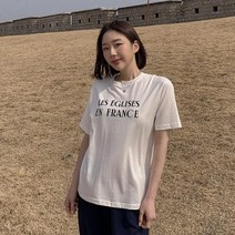 큐니걸스 여성용 모달37 레스프랑스 반팔 티셔츠