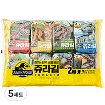 만전김 쥬라김 2배 10g x 8p + 공룡 씰 8p 세트, 5세트
