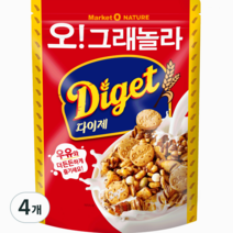 오리온 오 그래놀라 시리얼 다이제, 250g, 4개