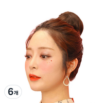 가발매니아 올림머리 당고머리 가발 미니, 초코브라운, 6개