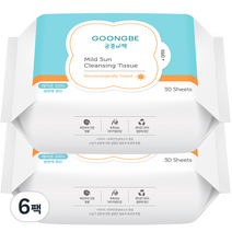 궁중비책 마일드 선 클렌징 티슈, 30개입, 6개