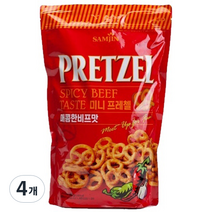 미니 프레첼 매콤한 비프맛, 300g, 4개