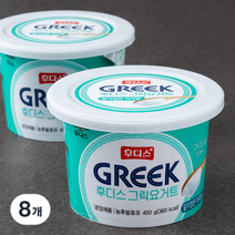 일동후디스 그릭 요거트 달지않은 저지방 2개입, 450g, 8개
