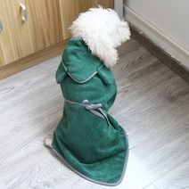 파스텔펫 강아지 뽀송 드라이가운, 그린