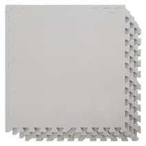 심플리매트 대형놀이방매트 60cm × 60cm 20mm 양면형, 라이트 그레이, 4개