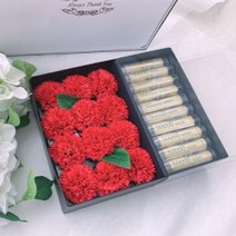 러블리팜 비누꽃 로얄 카네이션 용돈박스, OPP비닐-레드