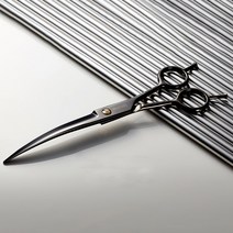 피카노리 반려동물 미용 블랙에디션 커브가위 PECAC70BE2 19cm, 블랙, 1개