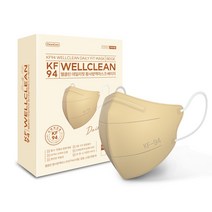 웰클린 데일리 핏 황사 방역 마스크 대형 KF94, 20개입, 베이지, 1개