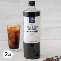 오땡스 오가닉 인증 콜드브루 커피 에티오피아, 1000ml, 2개