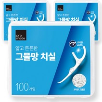 프로메이드 얇고 튼튼한 그물망 치실, 100개입, 3개