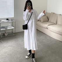 봉봉스토리 롱 포지션 임산부 셔츠 원피스
