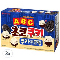 ABC 초코쿠키 쿠키앤크림, 130g, 3개