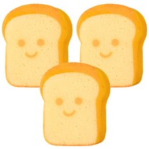 차이나다 주방 스펀지 캐릭터 수세미 식빵 세트, 1개, 3개입