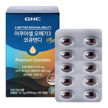 GNC 아쿠아셀 오메가3 코큐텐디 37.2g, 1개